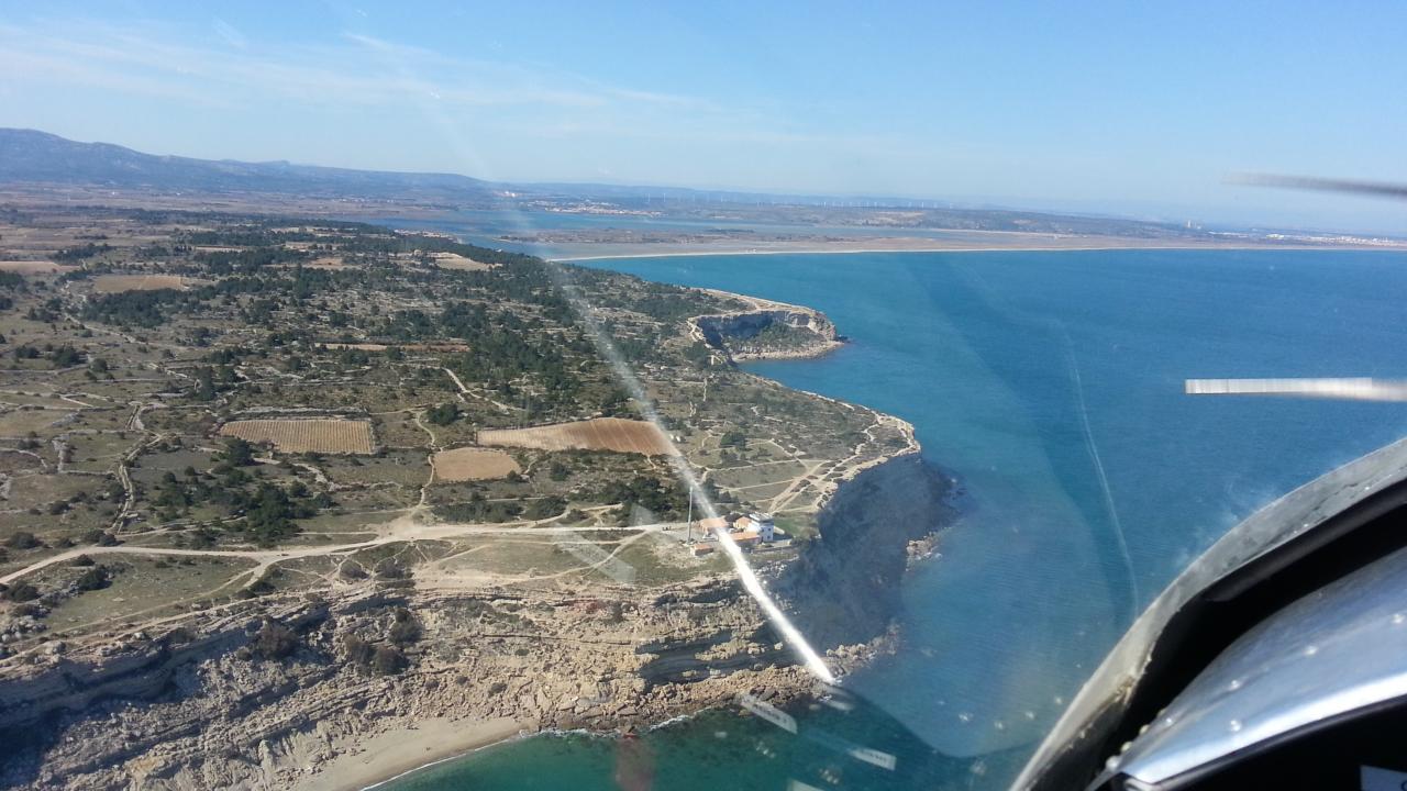 Balade ULM Les falaises de La Franqui