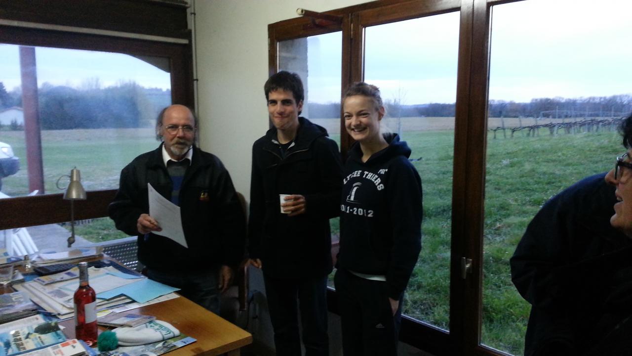 Guy, Lucas et Madeleine. Instructeur et élèves