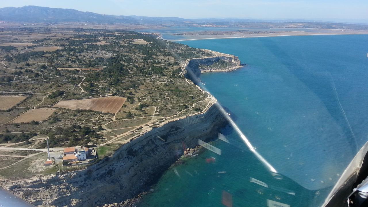 Cap Leucate, les falaises de La Franqui