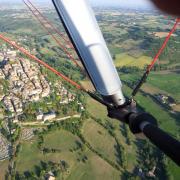 Cordes sur Ciel vu du ciel d'un pendulaire