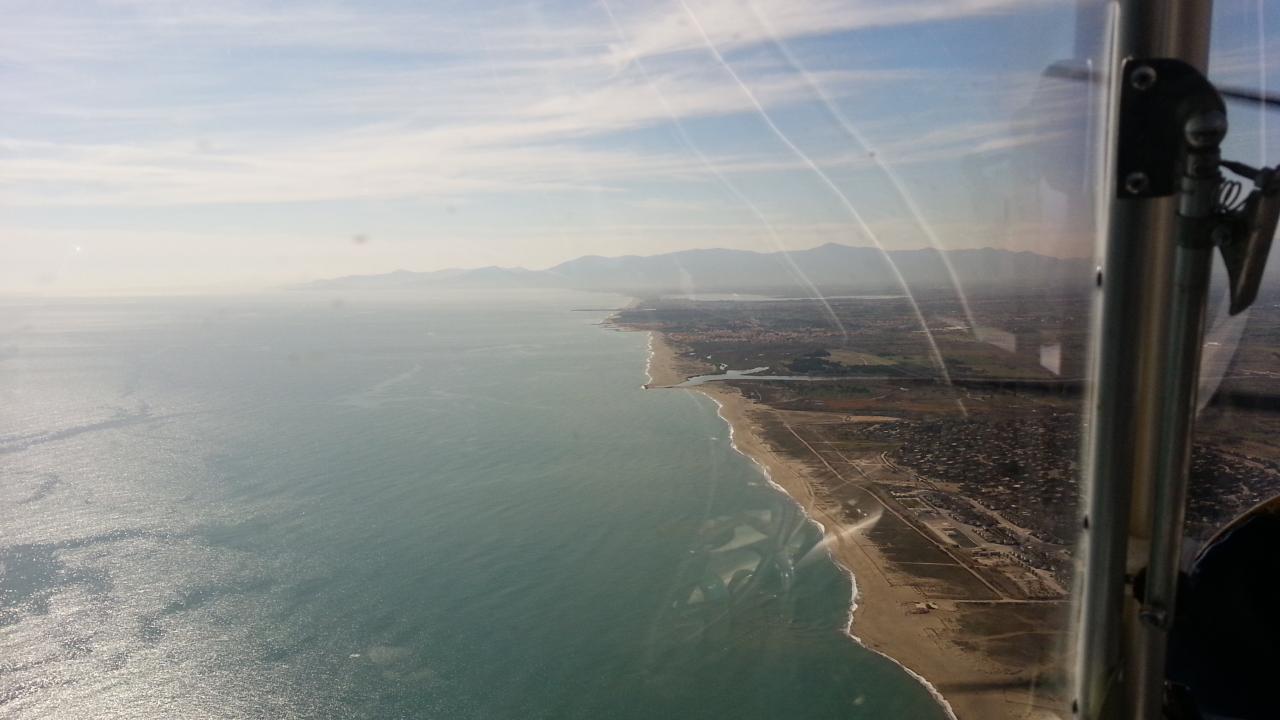 La côte de Port Bacarès au Pyrénées Orientales