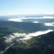 le viaduc de Millau pile au milieu